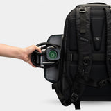 Camera backpack with padded waist strap for extra support
