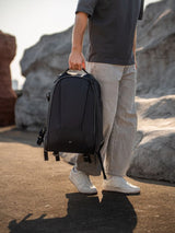 Secure tech carry backpack zippers. YKK-built for shoot environments.